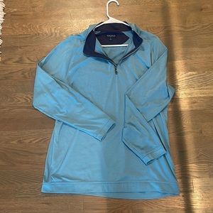 Peter Millar quarter zip light blue pull over